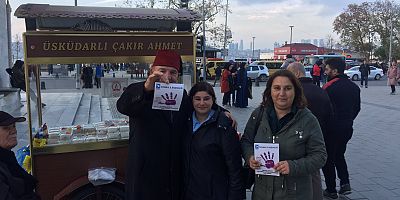 DSP İl Kadın Kolları Üsküdar ve Kadıköy'de Kadına Şiddete Hayır Dedi